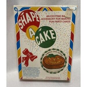 NEW Sealed Vintage "Shape A Cake" Fall Pumpkin 9" Fun Party Cake Kit Cutter